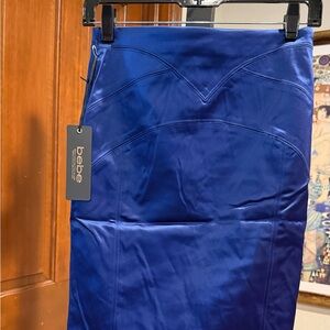 Bebe Deep Blue Pencil Skirt